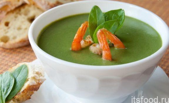 Крем-суп из шпината со сливками - рецепт с фото