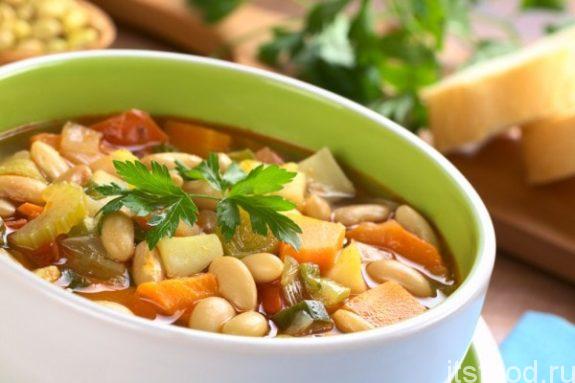 Как сварить суп с белой фасолью - рецепт