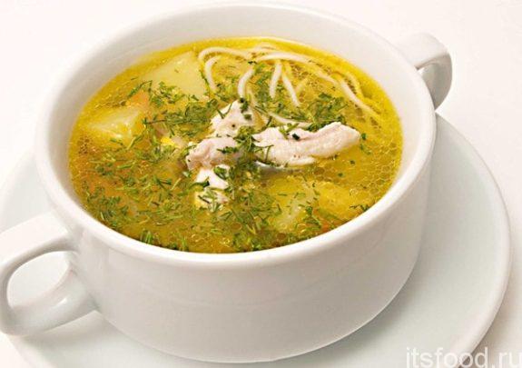 Куриный суп с домашней лапшой - рецепт