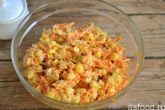 Салат с корейской морковкой - рецепт с фото