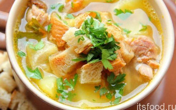 Гороховый суп с копчеными ребрышками - пошаговый классический рецепт