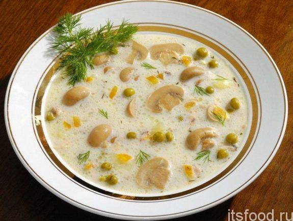 Сырный суп с грибами - пошаговый рецепт с плавленным сыром