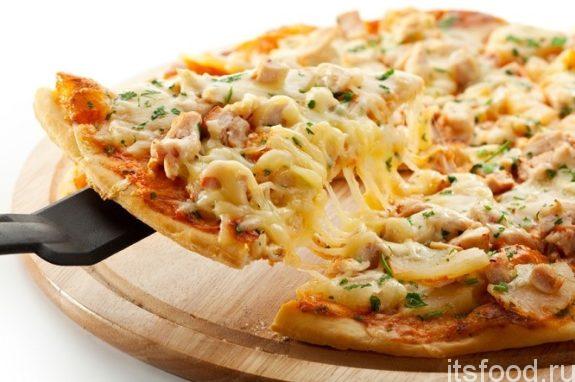 Пицца на скорую руку "Спеши любить!" - рецепт с фото