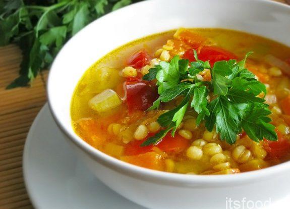 Чечевичный суп с цветной капустой