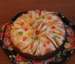 Яблочный пирог из творожного теста