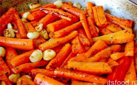 Острая морковь в духовке