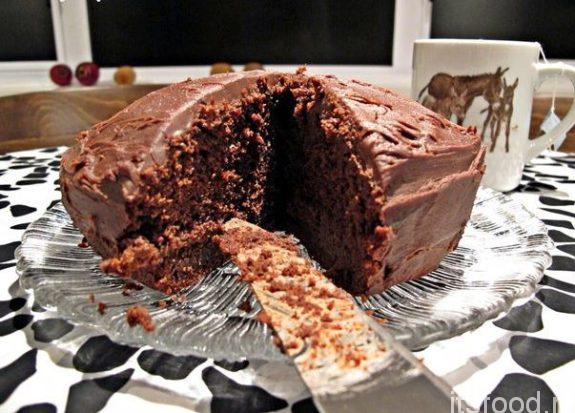 Простой и быстрый шоколадный пирог с какао - рецепт