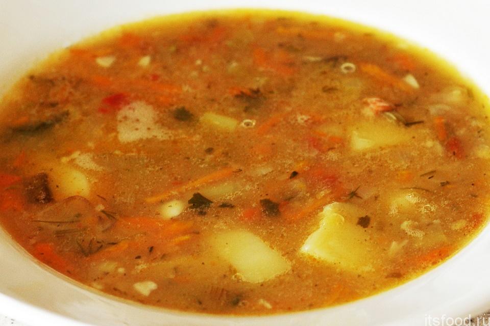 Гороховый суп с колбасой «Просто и вкусно»