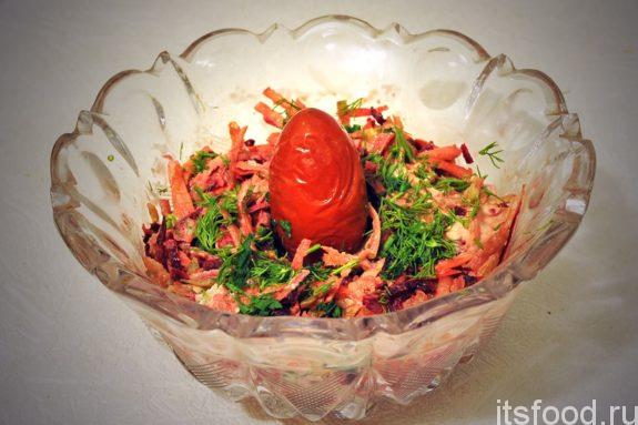 Салат из зеленой редьки – рецепт