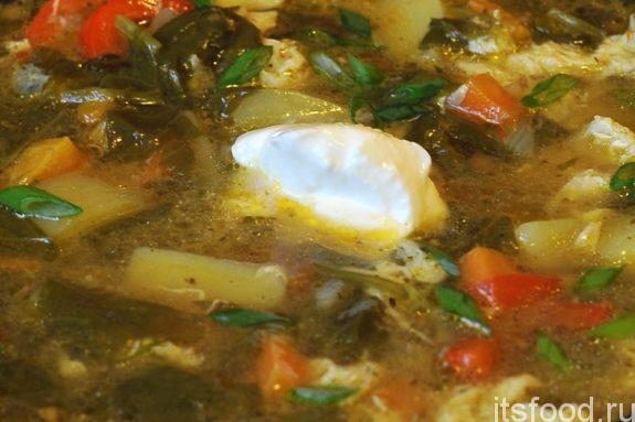Суп со шпинатом – рецепт